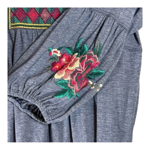 Johnny Was Bishop Sleeve-Embroidered Peasant Dress - Picture 4 of 7